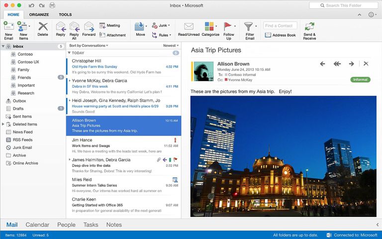 Using outlook on a mac